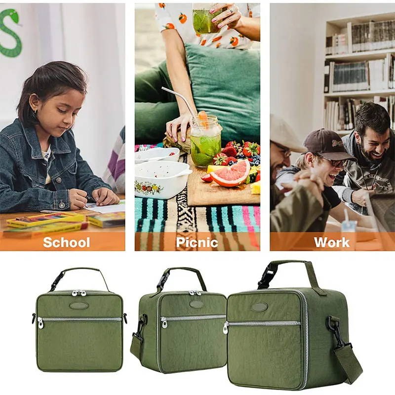 Lunch Box For Adults Men Women Kids Insulated Lunch Bag Reusable Lunch Tote bag Cooler Bag To Keep Food Fresh And Warm For Work