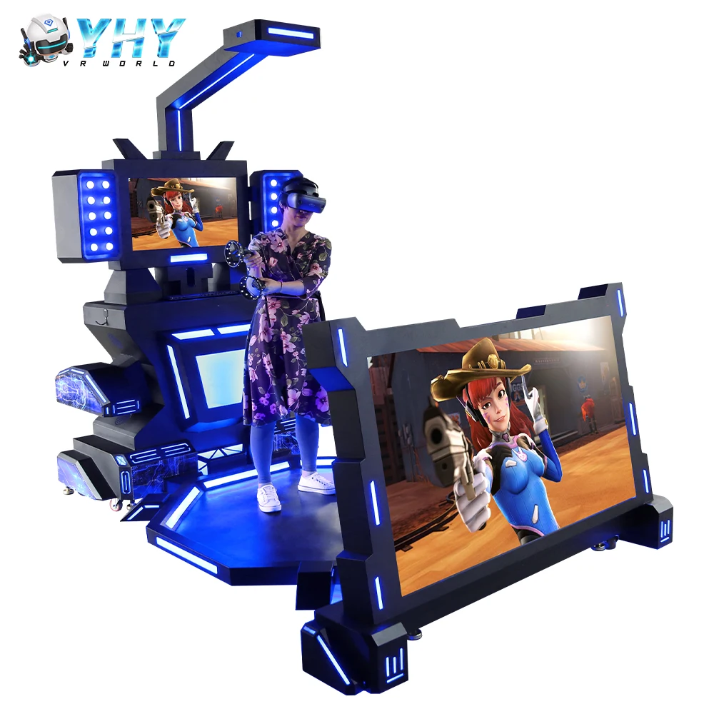 YHY 65 Inches Screen Over 60 Games Play Station Vr Machine 9D Virtual Reality Shooting Dance Music Game Machine Vr Stand