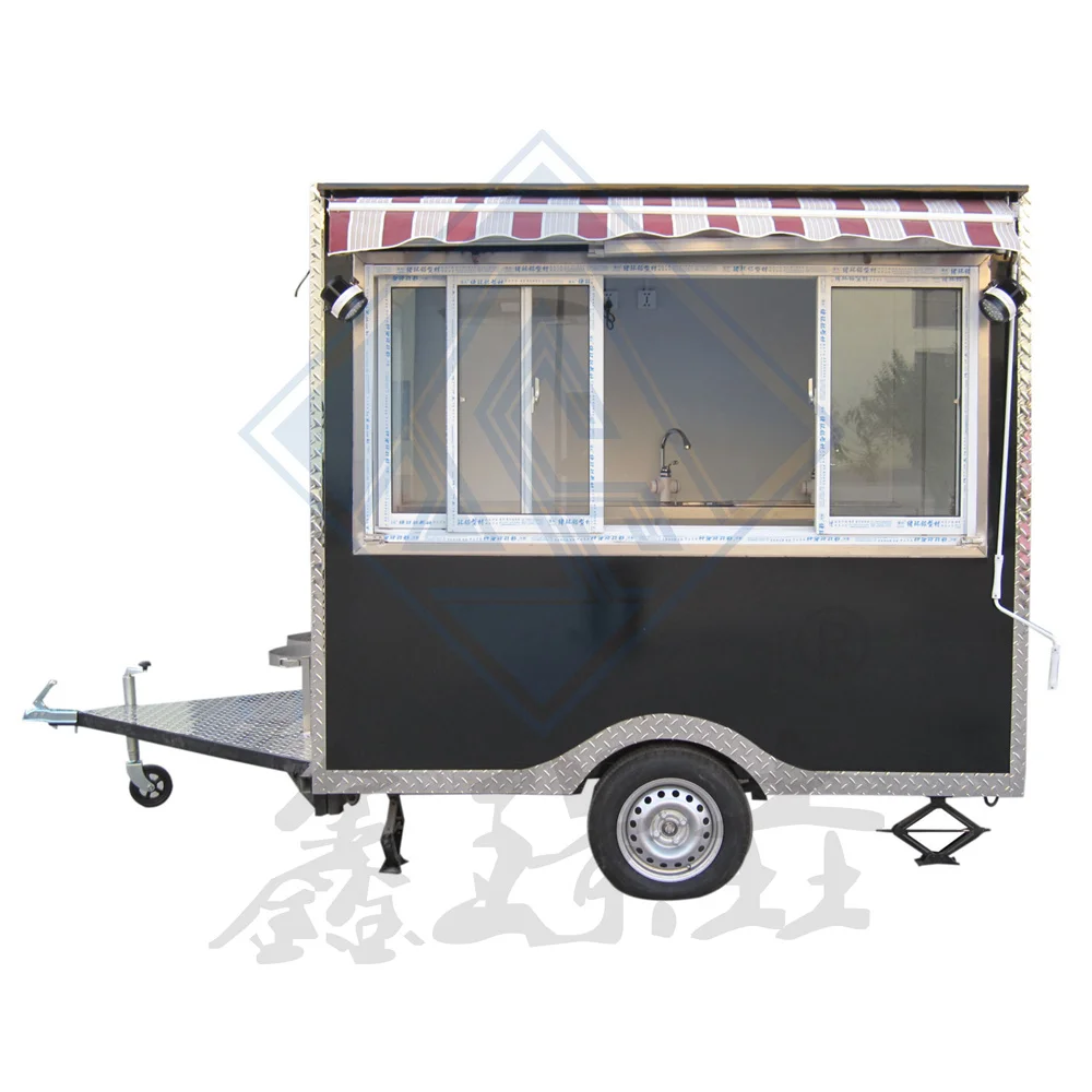 Customized Mobile Multifunctional Snack Cart Night Market Two Wheeled Dining Cart Fried Skewers Food Cart
