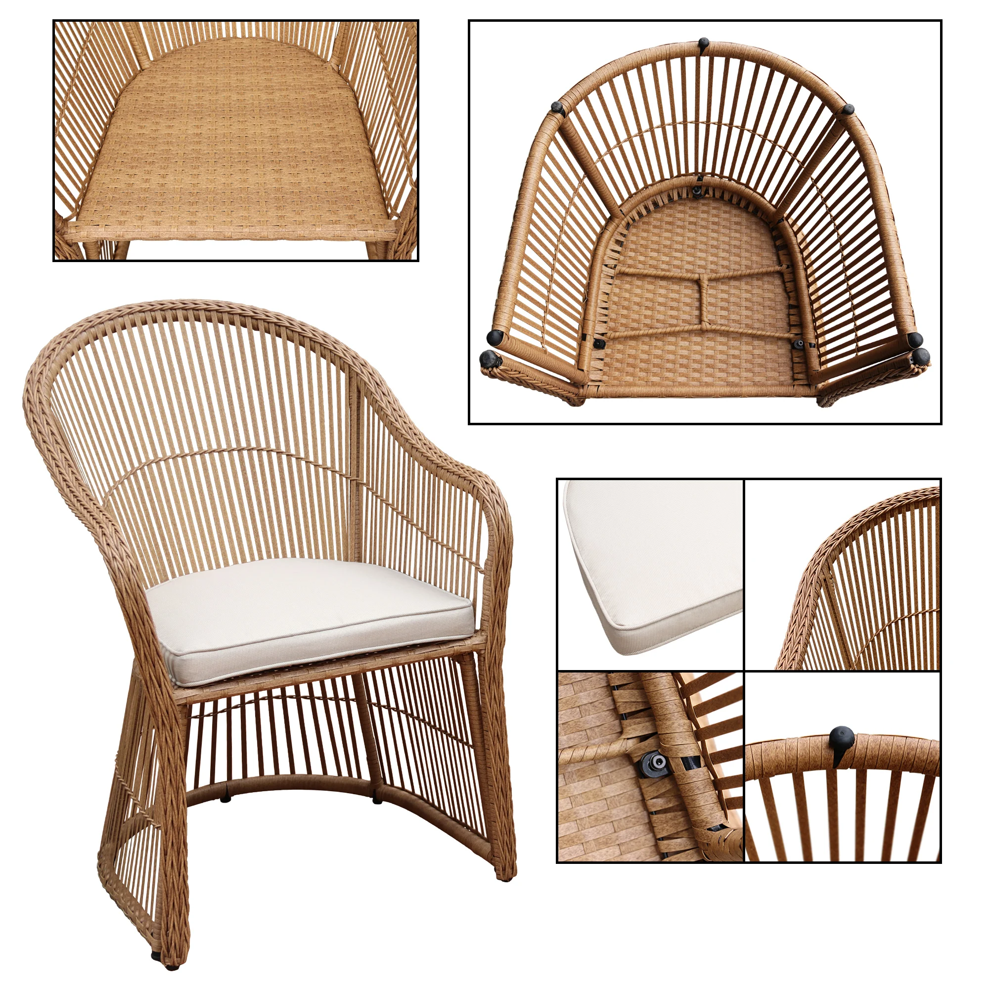 Hot sales M02858 import putdoor rattan chair and table furniture wicker sets from china
