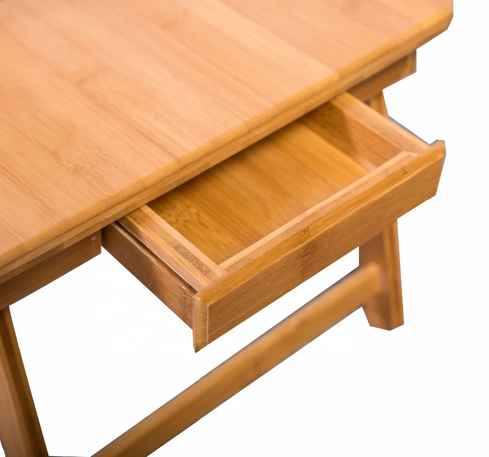 Adjustable Bamboo Custom Folding Bed Study Laptop Desk & Food Tray