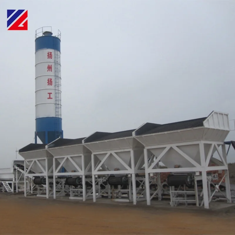 Solidbase Brand Mini Cement Batch Plant 50 240 m3/h Ready Mixer Mobile Concrete Batch Plant Diesel Power PLC Construction