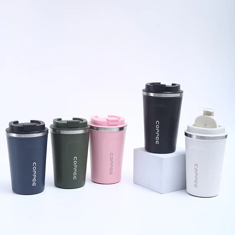 Custom logo reusable stainless steel insulated travel coffee cup tumbler mug with Smart LED temperature display lid