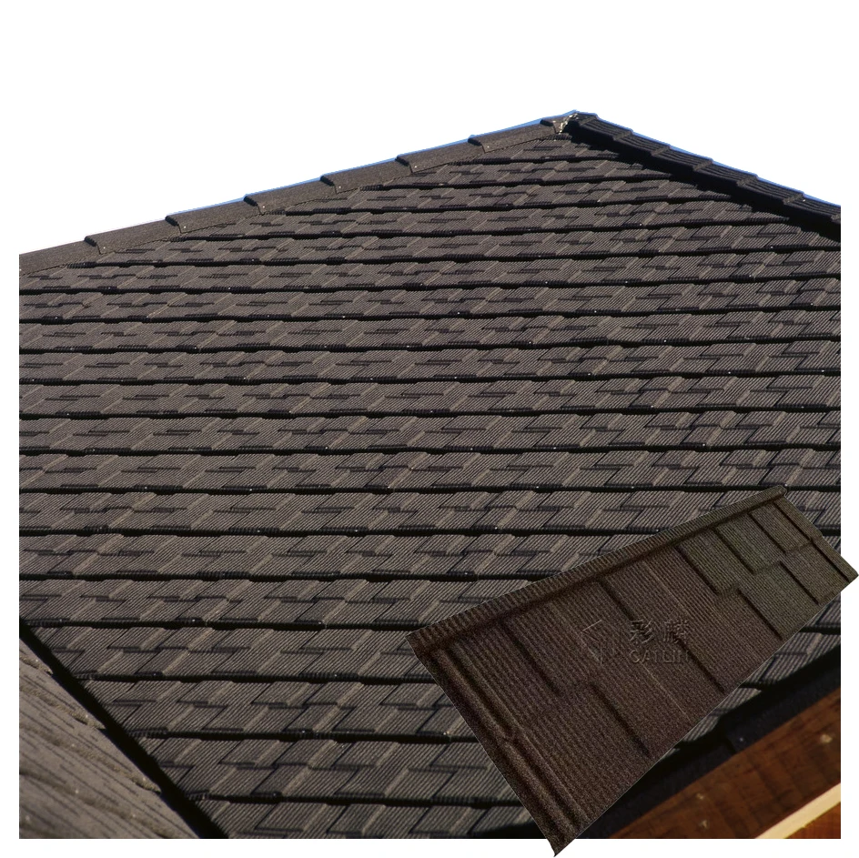 2024 New Pressed Bond Metal Sand Coated Roof Tiles Insulated Aluminium Zinced Roof Steel Tiles