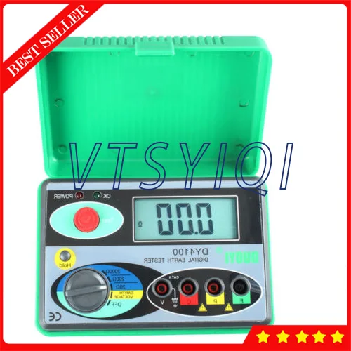 Digital Ground Resistance Meter Tester Gauge with Low Resistance Conductor And AC Voltage Test