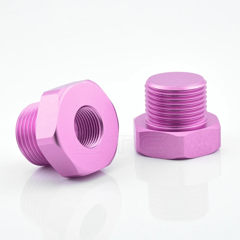 Custom CNC Machining Aluminum Anodized Hexagon Male Threads Pipe Screws