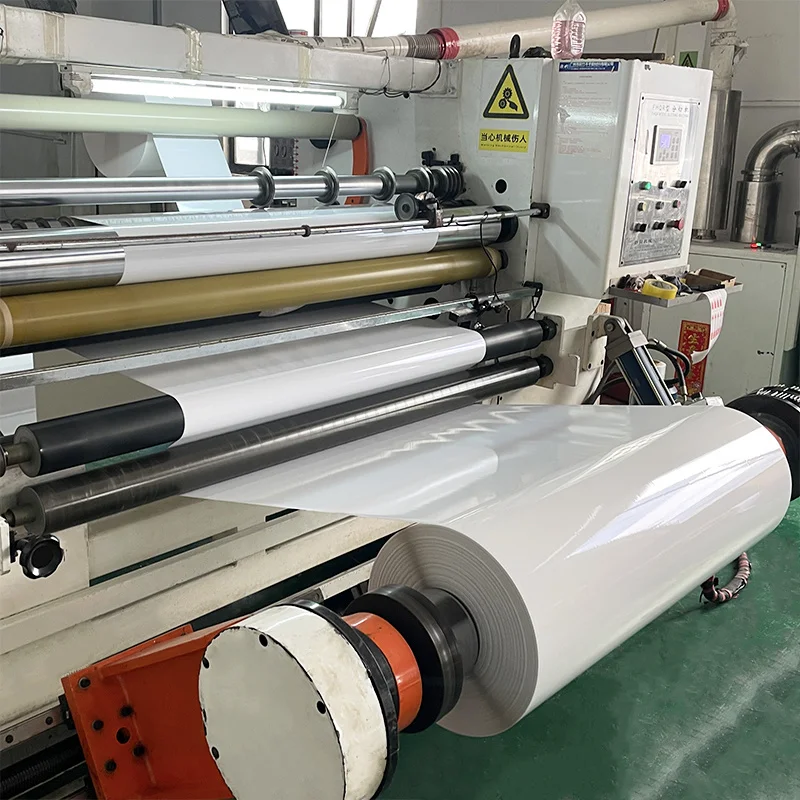 Mesh glue PET custom beverage bottle  LOGO  label self-adhesive material roll