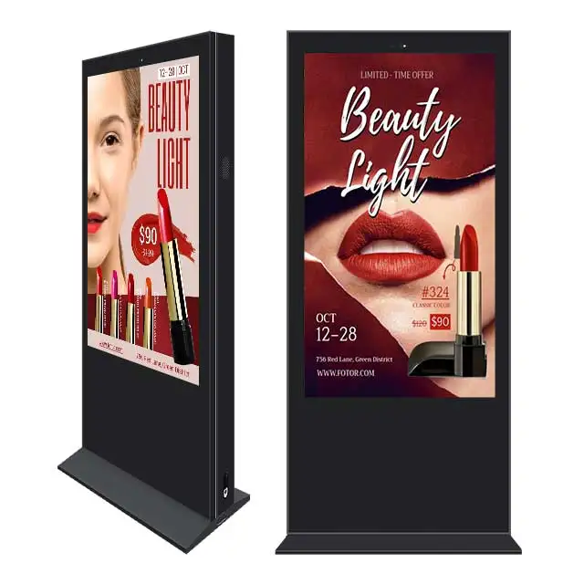 Customized Size Standing Display Screen Panel LCD Advertising Display Outdoor Advertising LCD Digital Signage Screen