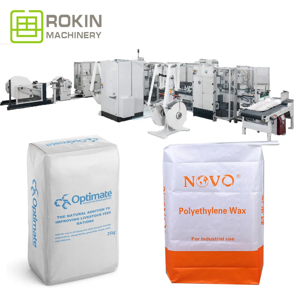 ROKIN BRAND Custom wholesale 25kg 40kg 50kg empty PP woven cement packaging bag PP Woven Valve Bag Machine