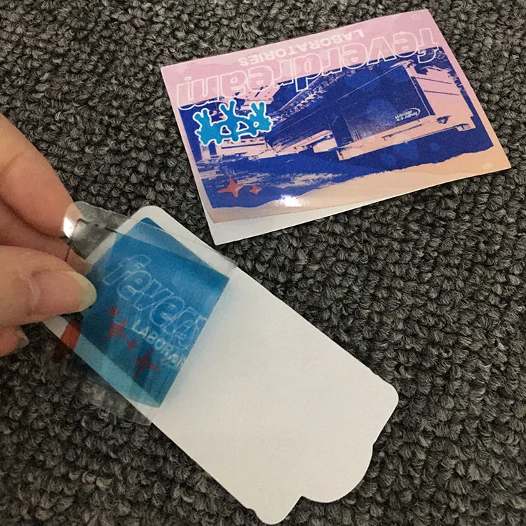 Logo sticker custom printing factory wholesale custom design waterproof plastic self-adhesive rectangular sticker