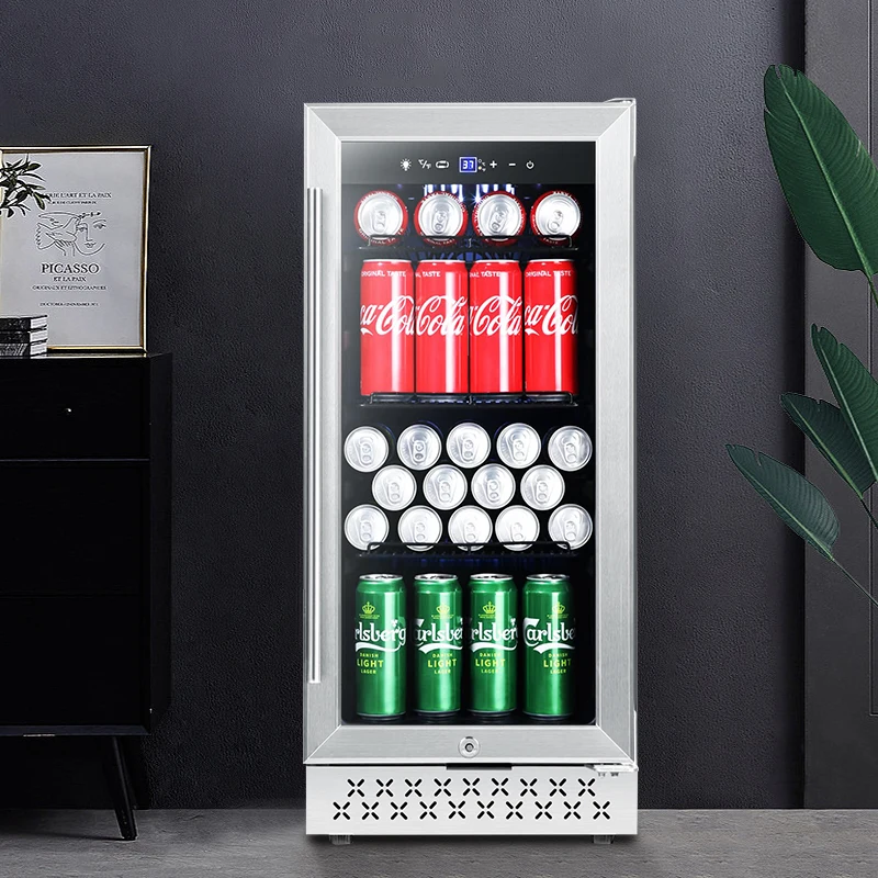 Factory Supply OEM Beer Fridge Compressor Single Zone Beer Cooler Freestanding or Built in Wine and Beverage Coolers