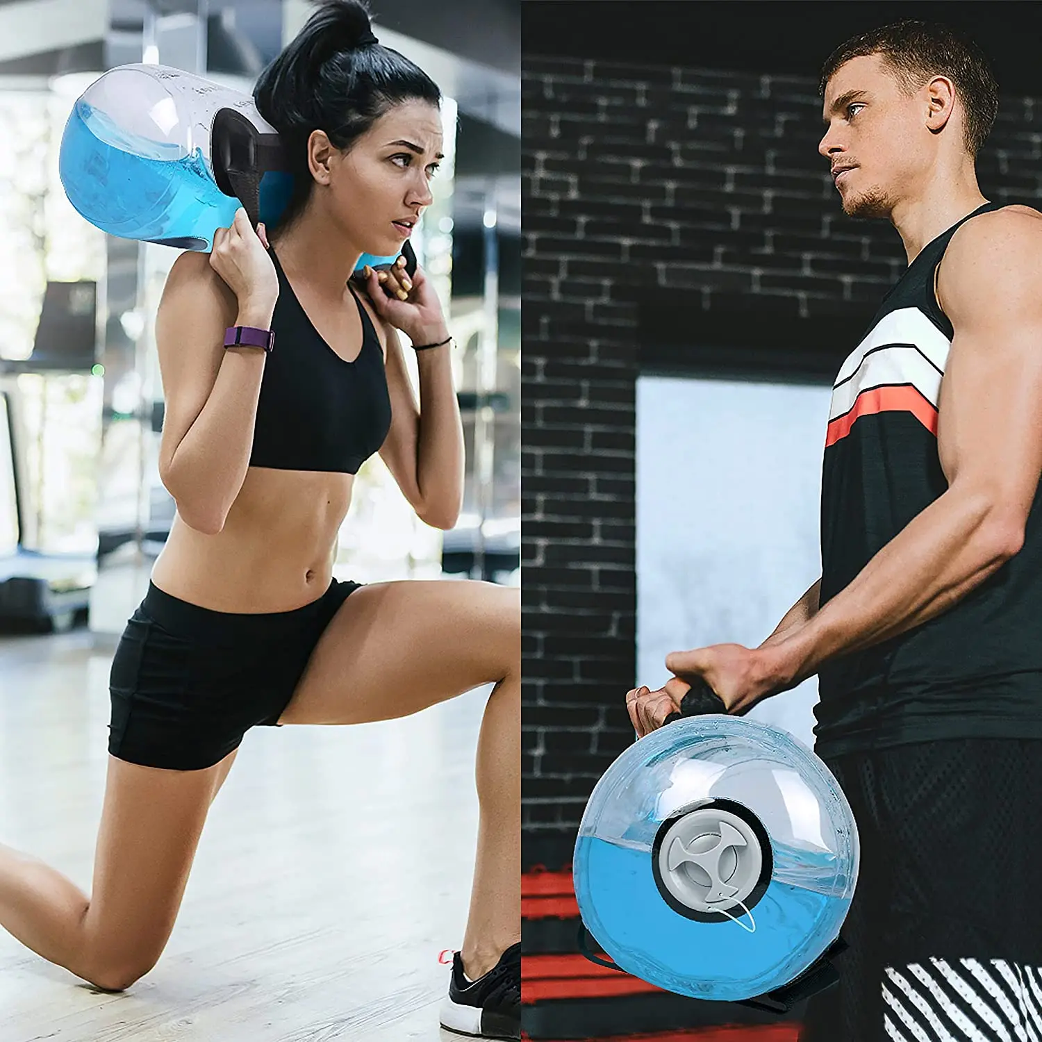 High Quality Multiple Size Color Core Balance Training Sandbags Adjustable Weighted Water Aqua Bulgarian Power Dumbbell Bag