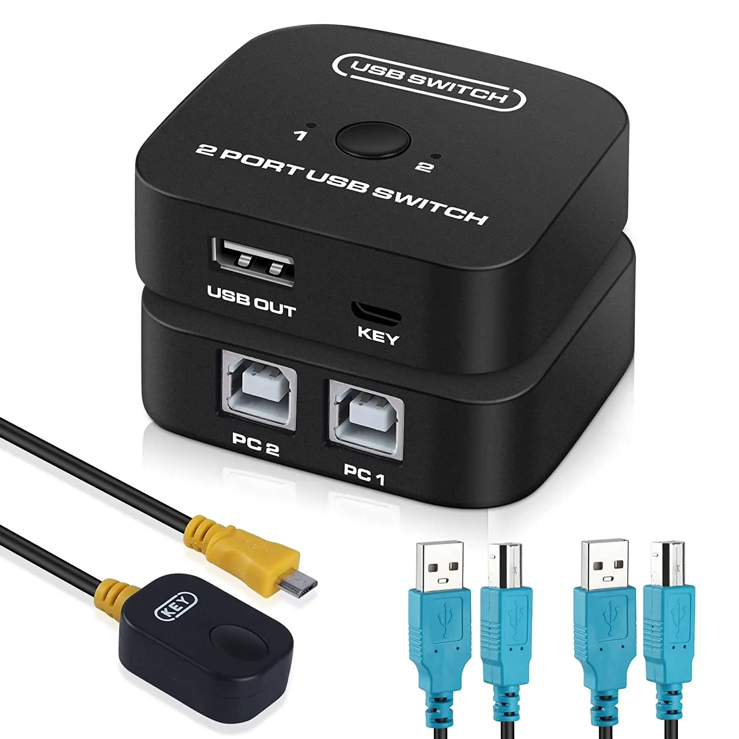 Office & School Supplies Newcare USB switch selector, 2.0 peripheral box pcs share 1 device, sharing switch, suitable for keybo