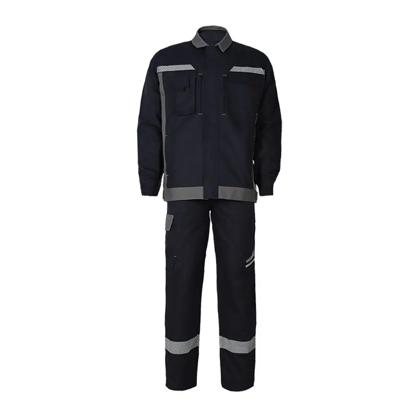 custom cotton flame retardant uniform welding clothing fireproof suit with reflector