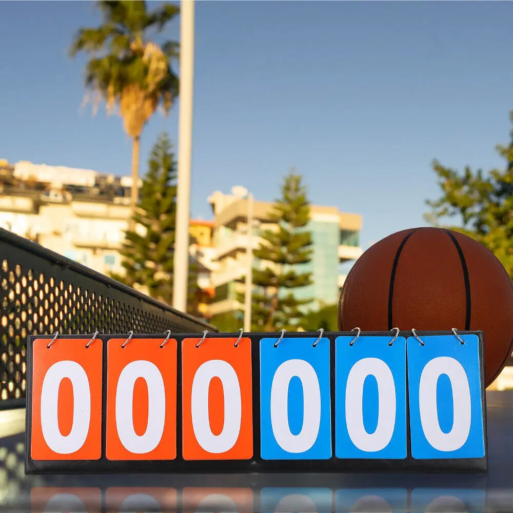 Customized Sports Competition Equipment 2/3/4/6 Digital Portable Tabletop Manual Scoreboard For Sports Game Score Flipper