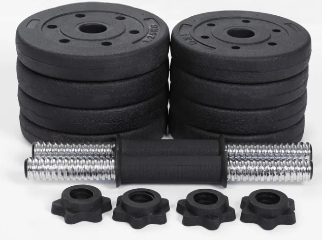 50kg Weight Lifting Environmental Plastic Concrete Material Cement Dumbbell