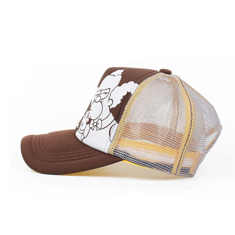 polyester foam caps full printing character hat cartoon trucker caps