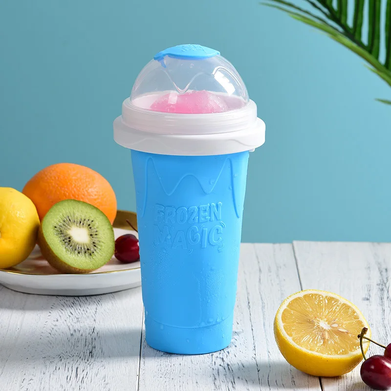Summer Squeeze Homemade Milkshake Bottle Quick-Frozen Smoothie Sand Cup Pinch Fast Cooling Magic Cup Ice Cream Slushy Maker Cup