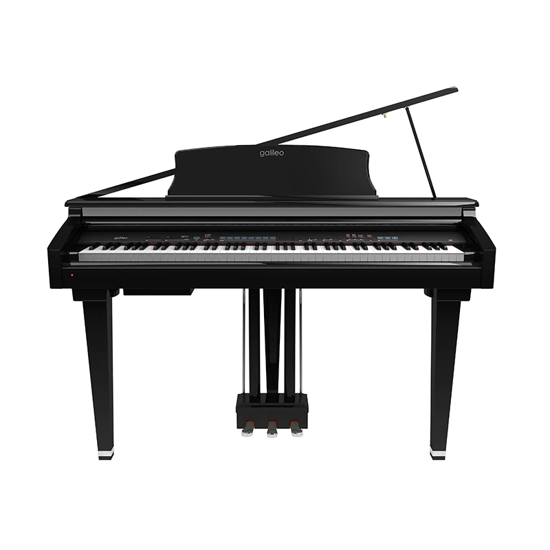 Wholesale Black hi-gloss 88 hammer action mini-grand piano digital piano incl bench