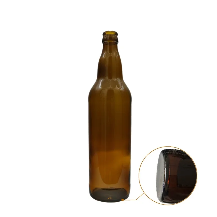 Wholesale 650 ml black vodka fancy beer glass bottle CY-1139