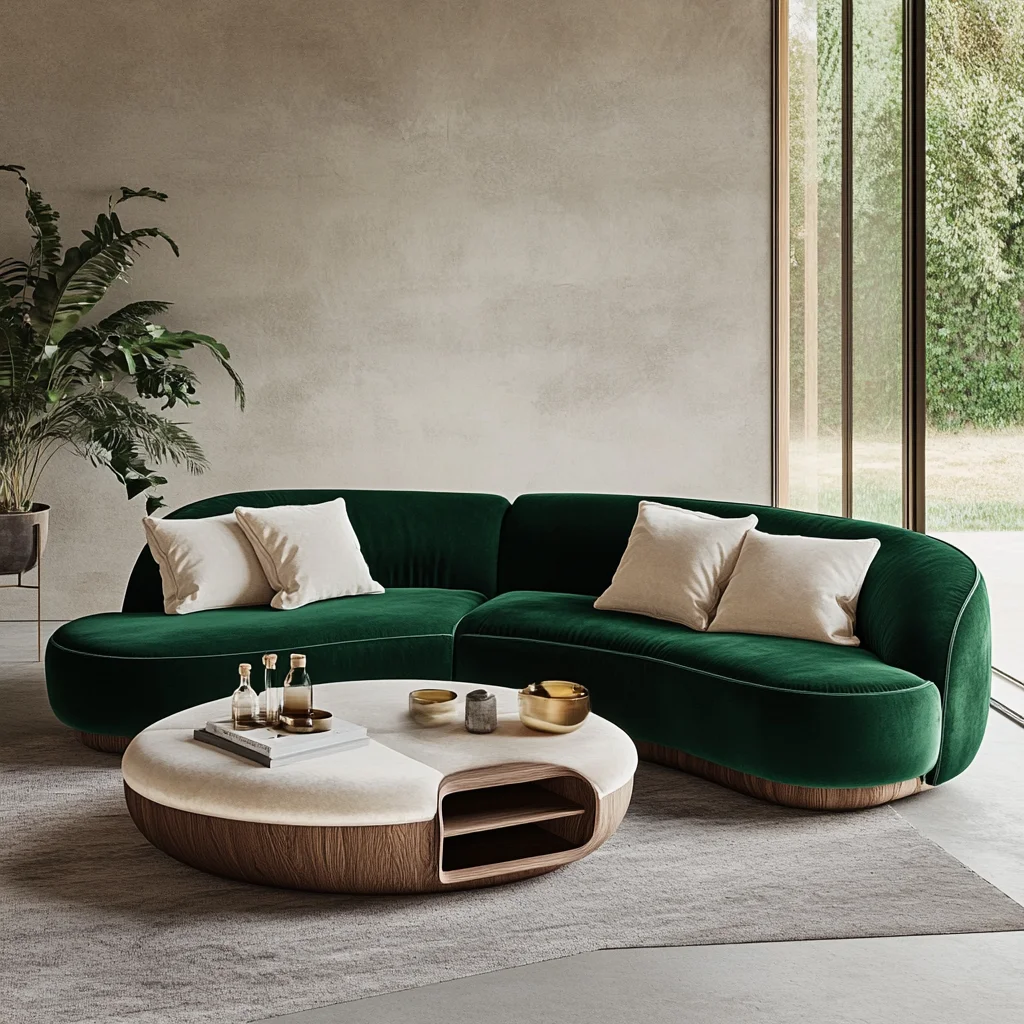 Hot Selling Luxury Couch Contemporary Sofa Set Furniture Modern Living Room Curved Sofa Set