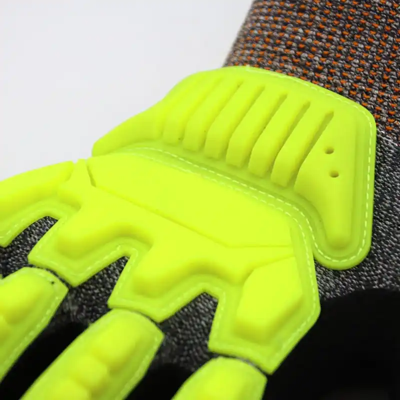 Hot Sale 13g HPPE Liner Palm Coated Sandy Nitrile Anti-cut Work Gloves Tpr On Back At Wrist Anti-slip Industrial Safety Gloves