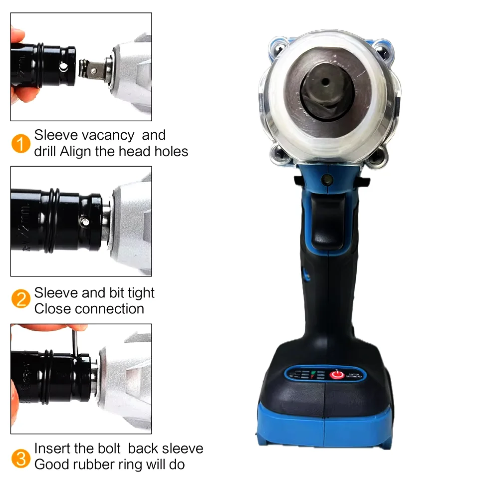 Power Craft 21V Cordless Drill Battery Electric Wrench Kit Rechargeable Brushless Square Allen Wrench High Torque Impact Wrench