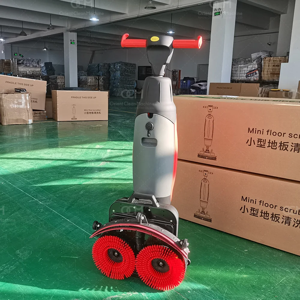 OCM-GB380A electric floor cleaning machine concrete floor warehouse scrubber walk behind floor scrubber dryer
