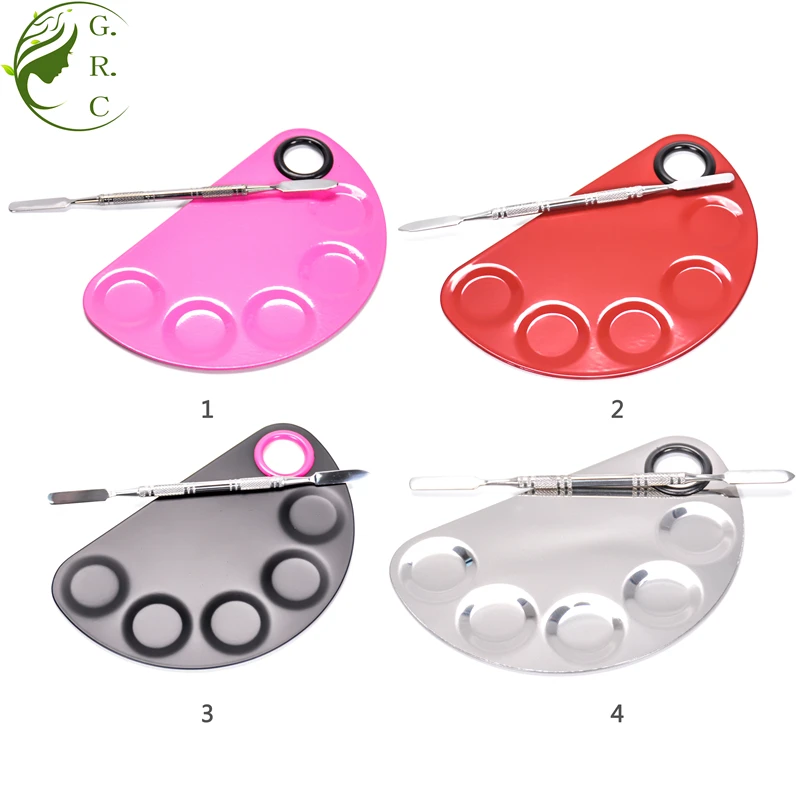 Bk29B Empty Diy Private Label Mixing Round Metal Metallic Makeup Palette De Maquillage Custom Logo Make Up Palette And Spatula