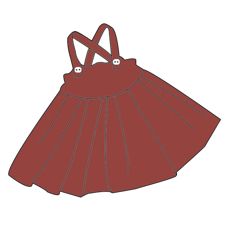 Autumn Winter Collection High Quality Solid Corduroy Midi Dress Baby Girls Comfortable Fashionable Plus Size Sweet Hot Selling