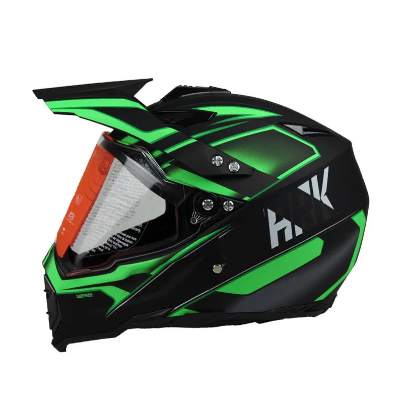 WLT Motorcycle Helmet Off Road Bike Motocicleta Casco Motocross Protective Safe Crash Helmet with shield and removable peak