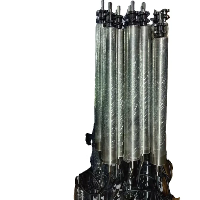 Steel AC or DC powered rubber coated rollers or drive rollers / drum motors