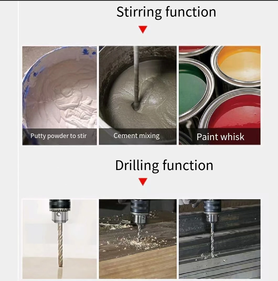 Industrial-grade drilling and churning dual-use 1300W high-power airplane drill