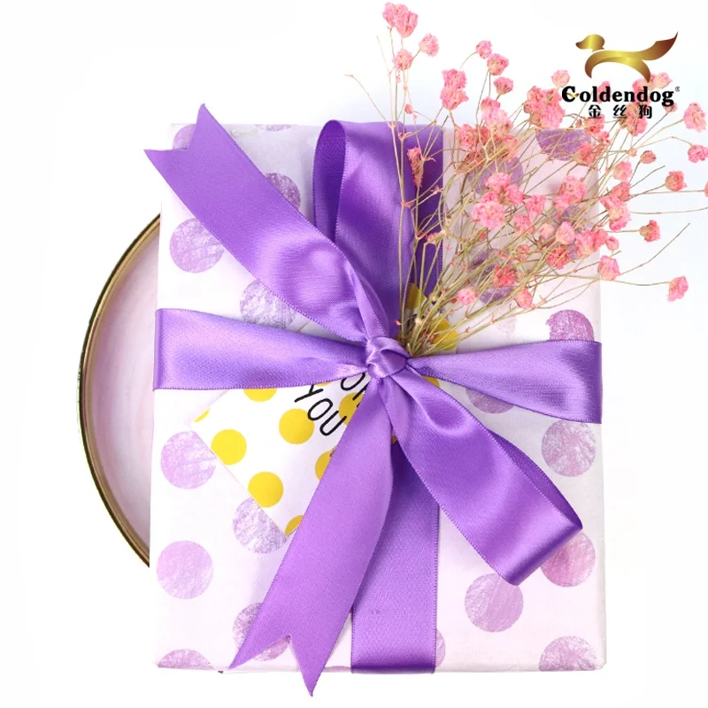 Garment Accessories wedding dress satin ribbons bow high density polyester ribbon gift packaging flowers ribbons