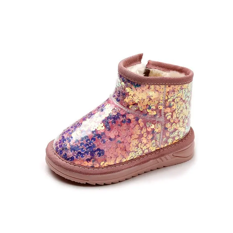 Clear Mini Snow Boots for Candy Color Classic Custom Wholesale Original Uggly Winter Designer Sheepskin Wool Women Girls