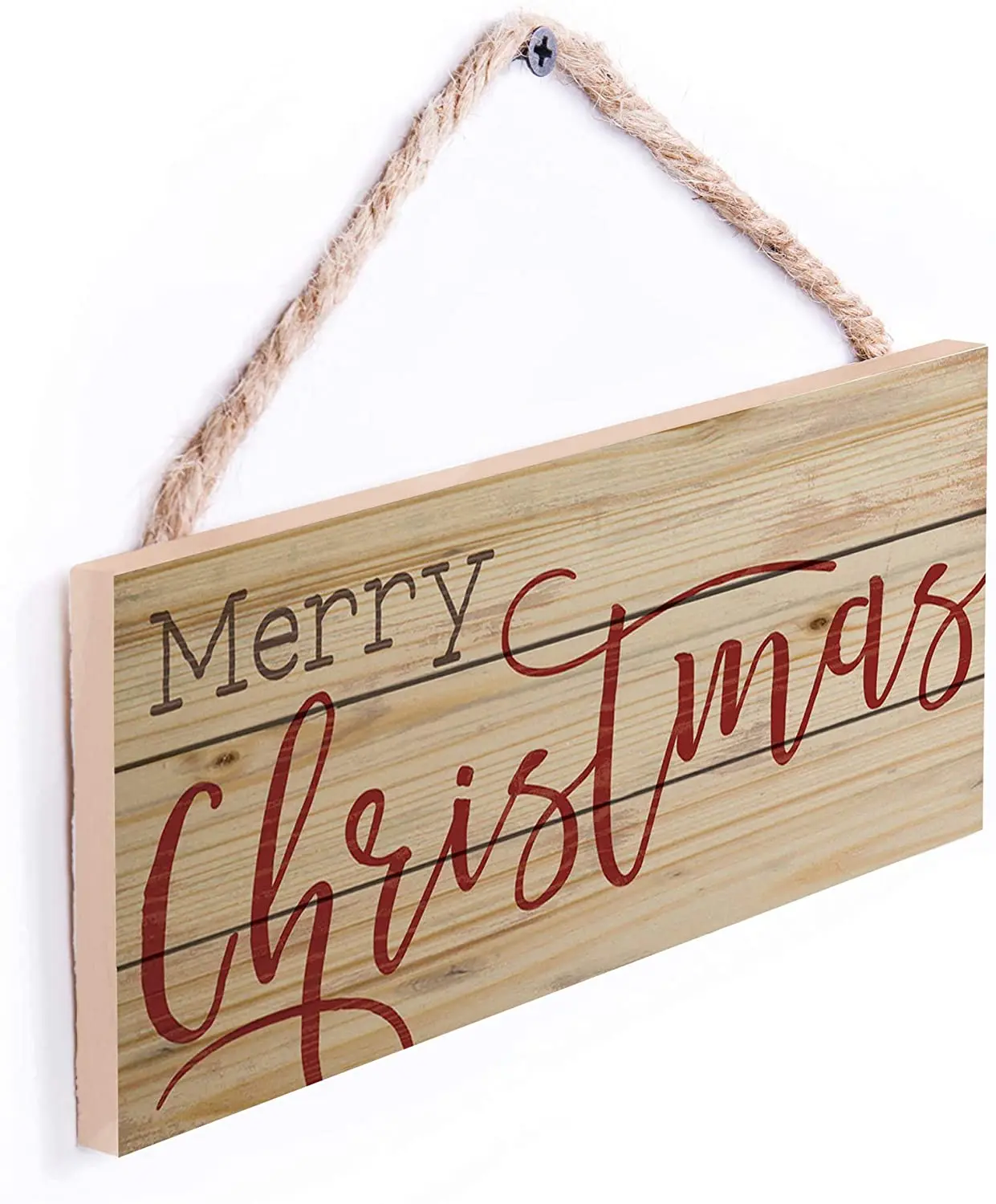 Hot selling customized wooden wall hanging signs natural plaque sign for Christmas decoration