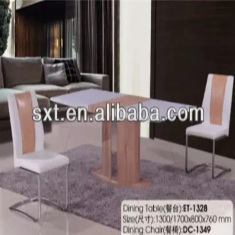 2015 high gloss живописи Выдвижная дешевые современные дерева, обеденный стол