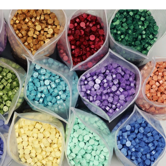 Octagonal Fire Paint Seal Wax Grain Fire Paint Seal DIY Birthday Wedding Scrap booking Material Wax Seal Decoration