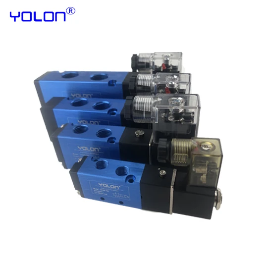 4V210 Series 4v310-10 2/5 Way single control plate type pneumatic solenoid valve manifold