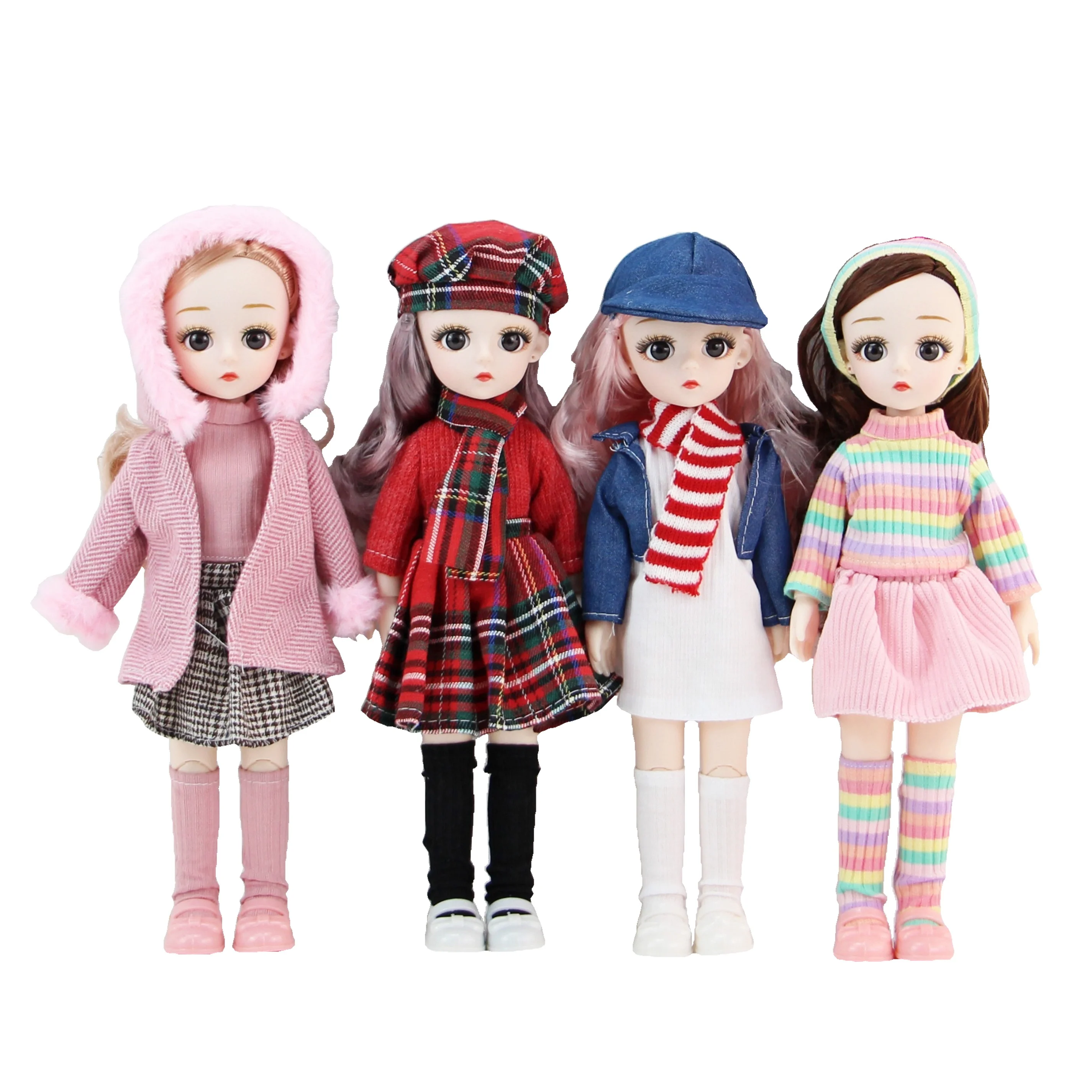 KUNYANG wholesale price role play house dress up game realistic 13 ball joint 3D eyes 14 inch lifelike girl toys dolls