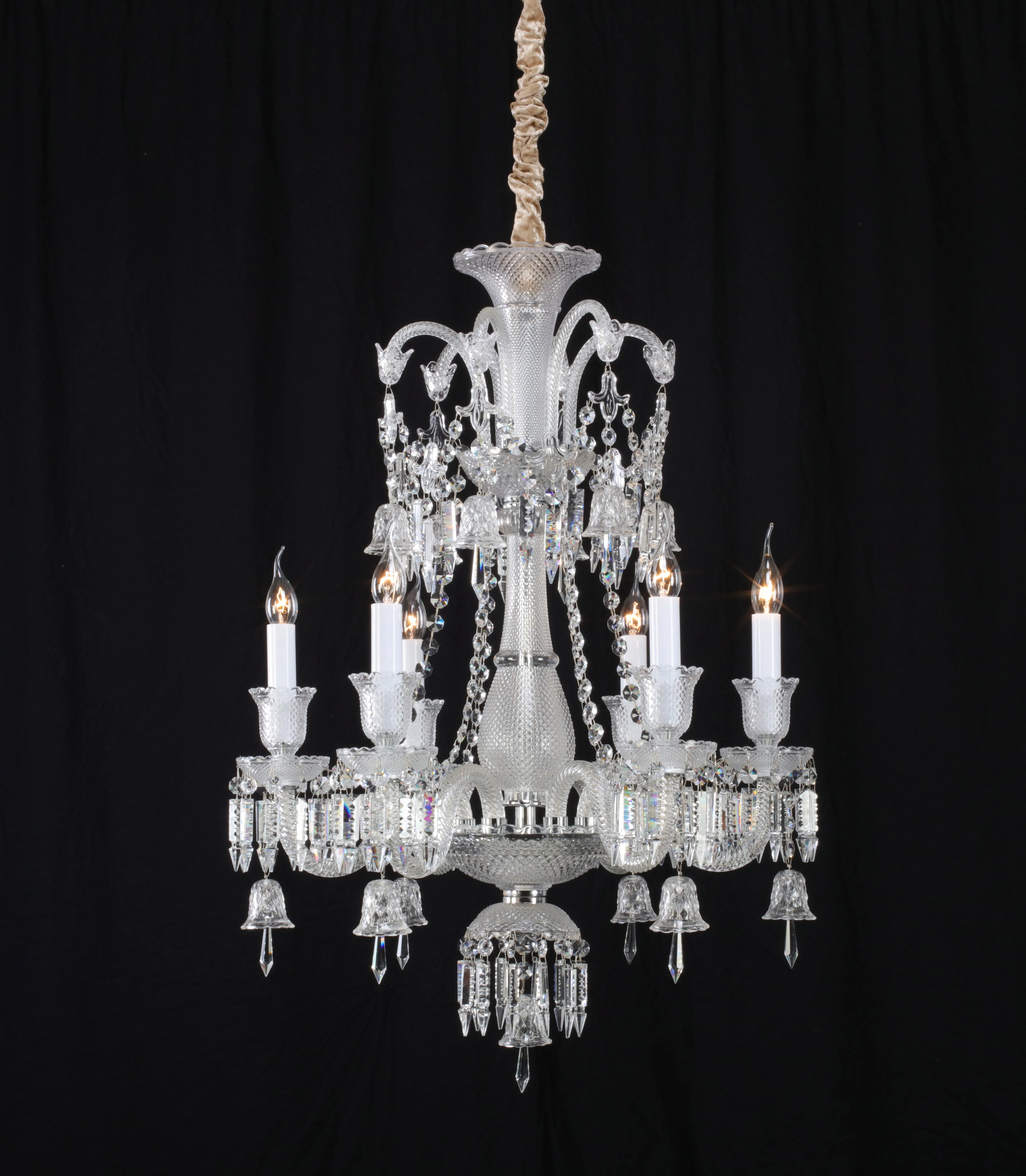 Недорогой классический подвесной светильник из прозрачного стекла