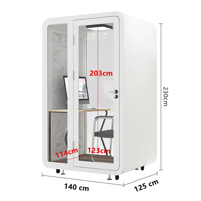 Movable diy vocal booth affordable office phone booth recording studio container with ventilation system