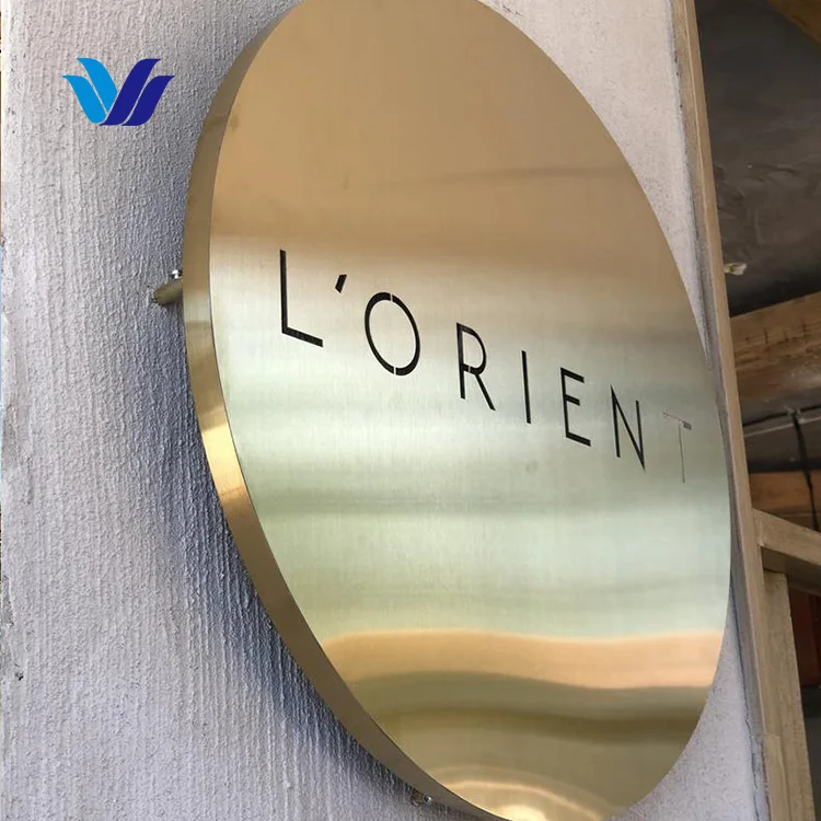 HONGSEN LED Illuminated Sign board Bar Shop Round Metal Outdoor Led Advertising Light Box