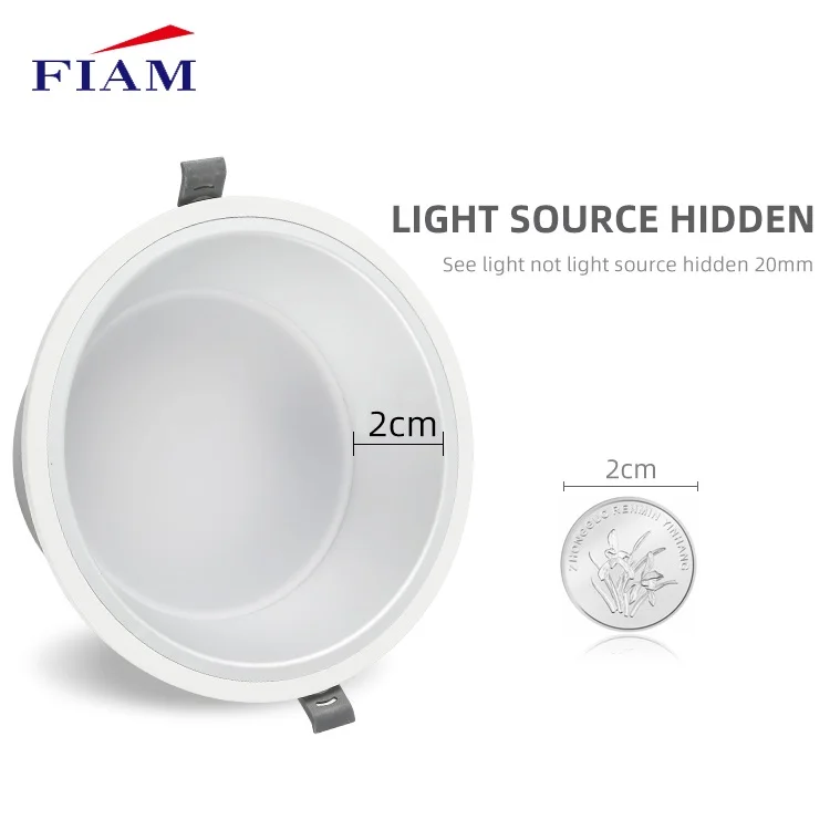 
Modern Smd Round Recessed 12w 15w 20w 25w 30w Indoor Commercial Down Lights 