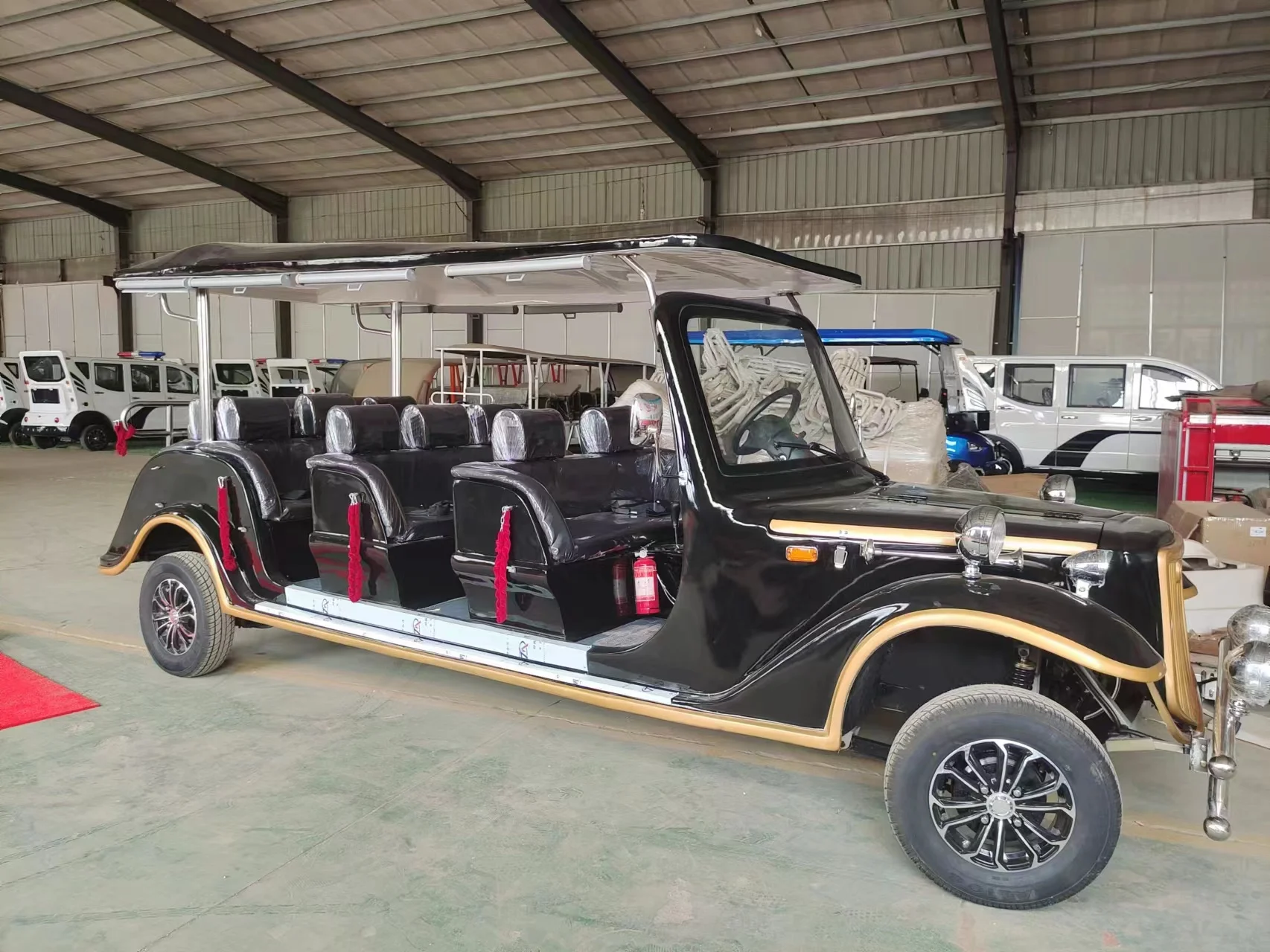 Vintage Cart for 11 Passengers Electric sightseeing Bus for sale