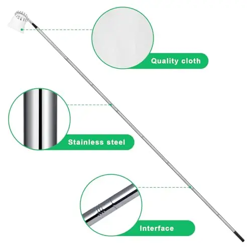 High Quality Adjustable Telescoping Fruit Picker Pole Big Non Woven Basket Fruits Catcher Tree Picker for Apples Mango