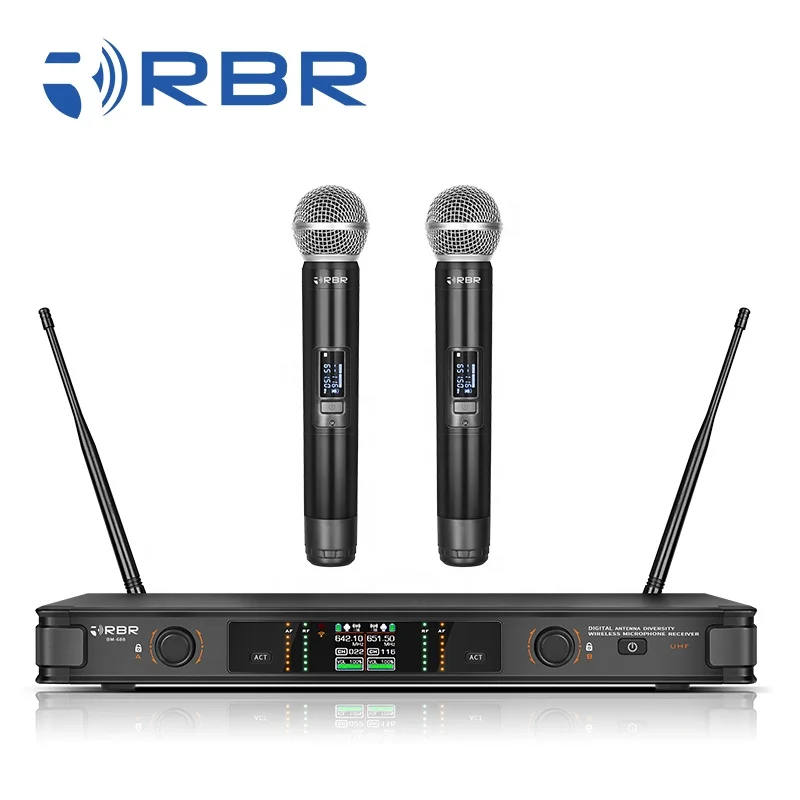  High quality bm688 antenna diversity uhf wireless microphone