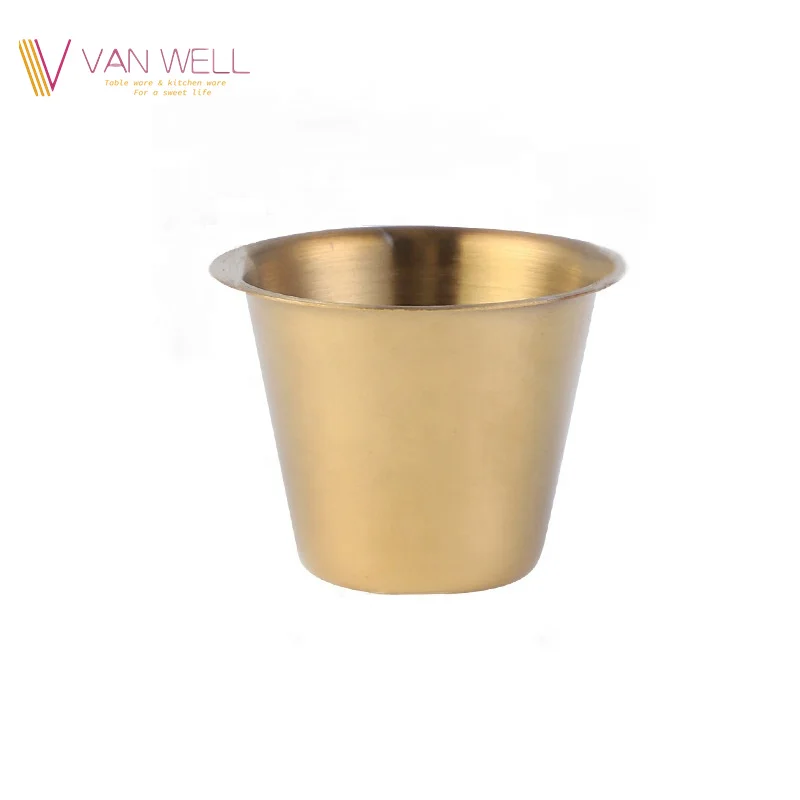 Household Stainless Steel Korean Sauce Cup Container Individual Condiment Dipping Sauce Dish Catering French Fries Ketchup Cups