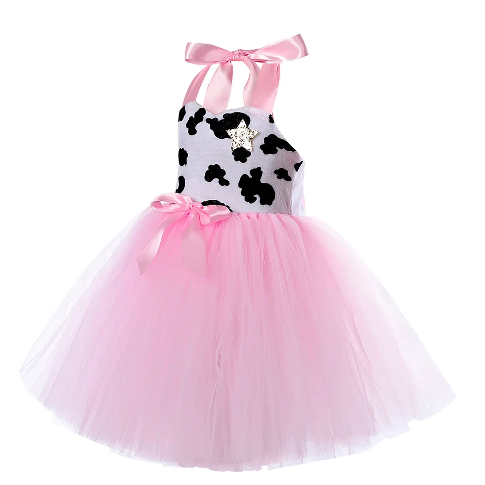 Cowgirl Costume for Girls with Bandana Cowboy Hat Easter Birthday Party Dress Up Dress