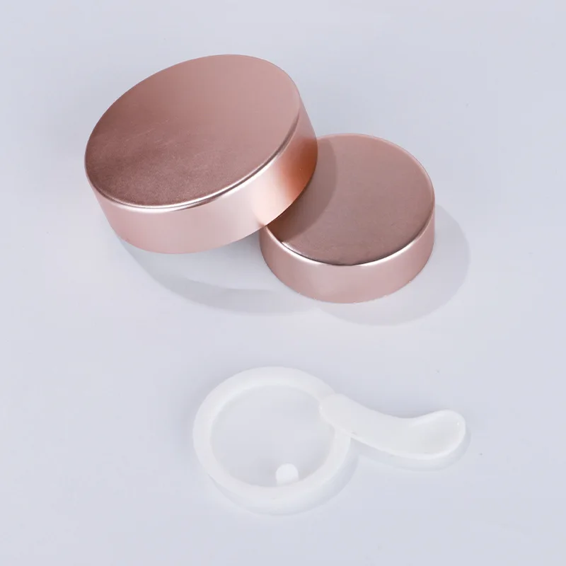 
5ml 10ml 15ml 20ml 30ml 50ml 60ml 100ml rose pink cosmetic cream jar face cream bottle container with rose gold lid 